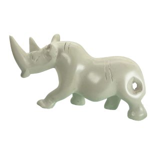 Rhino Figurine Hand Carved form Natural Eco-friendly Stone Designed by African Artisan  Varying Patterns and Sizes Home Decor