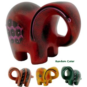 Elephant Chubby Sculptures Hand Carved form Natural Eco-friendly Stone Designed by African Artisan Varying Patterns and  Colors and Sizes Home Decor