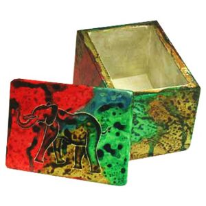 Cube Box Jewlery Trinket  Hand Carved form Natural Eco-friendly Stone Designed by African Artisan Varying Designs  Home Office Décor. Size (3x3 Inch)