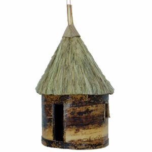 Handcrafted African Baobab Tree Animal Huts Hanging Figurine Art by The Tribesmen of Kenya Holiday Christmas
