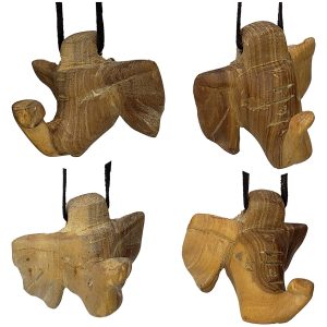 Handcrafted African Wild Animal Wooden Ornament Hanging Figurine Art Hand Crafted by The Tribesmen of Kenya