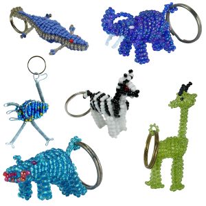 Key Rings Beaded Animals Critters Tribal Figures